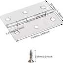 FOCCTS 18 Pack Folding Door Hinges, 2 x 3 inch Stainless Steel Square Butt Hinges for Home Furniture Hardware Closet Door with Enough Screw
