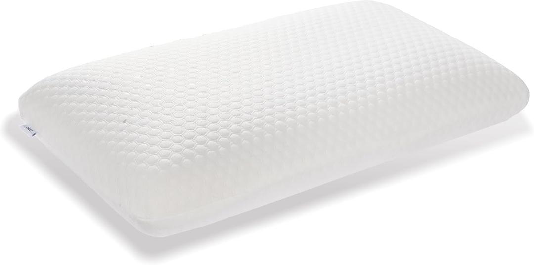 CSDLF Memory Foam Bed Pillows, Pillow for Side and Back Sleeper, Pillow for Neck Pain Relief, Washable Removable Cover, Soft, White (Standard)