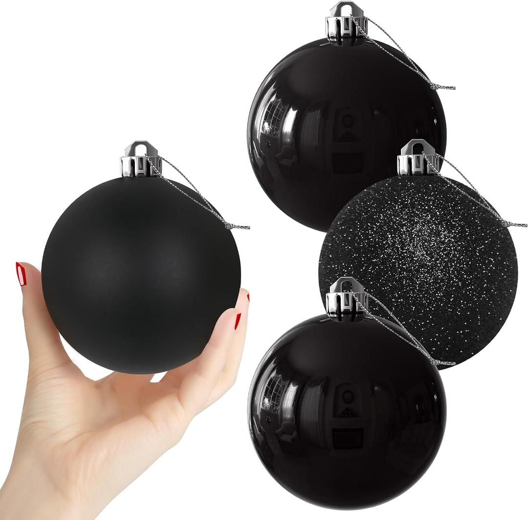 3.94" Large Christmas Balls Shatterproof Bronze Christmas Ornaments 6 Pcs Big Xmas Ornaments Balls for Xmas Tree Holiday Wedding Party Decoration