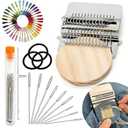 idoltimes Knit Patch Kit,Mini Patchmaker Loom for Beginners,Small Darning Loom Speedweve Type Weave Tool