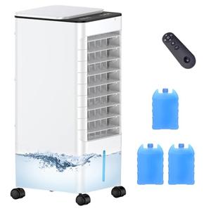 Windowless Portable Air Conditioners with Remote, Ventless Ac Unit Ductless Air Cooler,Hoseless Quiet Evaporative Oscillating Swamp Cooler,12H Timer & 3 Ice Box for Room Indoor Outdoor Office Bedroom