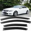 Rainproof Side Window Wind Deflectors for MERCEDES-BENZ C-CLASS W204 2008-2014, Tape-on Sun Rain Guard Sets,Nice Looking Window Visors for Cars,Vent Deflector for C-CLASS W204 2008-2014 MB31