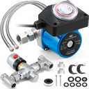 Instant Hot Water Recirculation System with 68-118 Temp. Adjustable Bypass Valve for Tank Water Heaters, 20-in PEX Supply Lines for Potable Water, with Everything Needed to Install