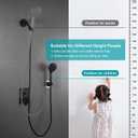 GwernKB Shower Head Holder Strong Adhesive No Drilling Wall Mount Adjustable Handheld Showerhead Bracket for RV Kids Bathroom Shower,Fix Firmly and Use Conveniently (Black, 2)
