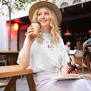 Valentine Shirts for Women Valentines Day Tshirts Love Heart Graphic Tees Casual Crewneck Short Sleeve Tops (M)