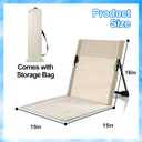 Foldable Seat for Poolside Chairs, Portable Outdoor Poolside Chairs for Edge of Pool, Beach Chair, SwimmingPool Accessories, Pool Seats for Edge,Beach Camping Picnic Lawn Accessories-Light Beige