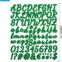 6 x PATIKIL Alphabet Letters Numbers Stickers, 6 Sheets Self Adhesive Vinyl DIY Cursive Capital Decal Label for Mailbox Office Window Gift Box Scrapbook Decor, Dark Green