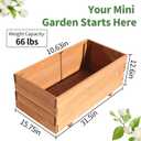 Wooden Planter Box 31.5" x 15.75" x 12.6" Fir Wood Raised Garden Bed for Vegetables, Herbs & Flowers, Includes Fabric Planter Liner, 4 Drainage Holes, Water-Based Finish, W31.5X D15.75X H12.6in