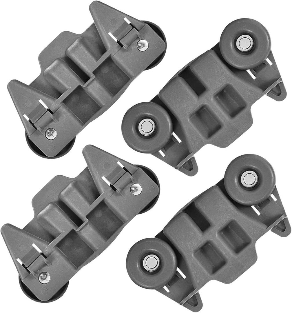 W10195416 Dishwasher Wheels Lower Rack Fit for Kitchen-aid Ken-more May-tag Whirl-pool Dishwasher Rack Parts, Dishwasher Rack Replacement W10195416V 4245021 AP4567523 EAP11722152 by AMI PARTS(4 Pcs), height2.88in