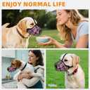 KOOLTAIL Dog Muzzle, Soft Muzzle for Small Medium Large Sized Dogs to Anti & Prevent Barking Grooming Biting, Reflective Adjustable Air Mesh Basket Muzzles, Allows Panting and Drinking, Pink Plaid XL