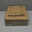 EHWINE 12 Pack 8.5 x 11 Acrylic Sign Holder Horizontal, Clear Plastic Signs Display Stand, Slanted Back Paper Holder Stand up Table Top Sign Holders Flyer Stand Frames for Office Business Store