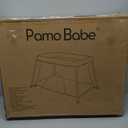 Pamo Babe Travel Crib - Lightweight Baby Playard with Zip Door, Carry Bag for Airplane - Easy to Carry