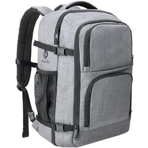 Dinictis Travel Backpack Carry on Flight Approved, Backpack Suitcase for Travel, Personal Item Travel Bag fits 17 inch Laptop- Grey