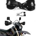 AnXin Dirt Bike Handguards Hand Guards Motorcycle 7/8" 22mm and 11/8" 28mm Handlebars Universal for KLR650 DR650 DRZ400SM TW200 XR650L XT250 KLX300 TRX 400EX YFZ450 ATV Motocross Black