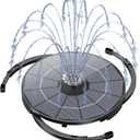 AISITIN Solar Fountain Pump for Bird Bath Upgraded 2025, 3.5W Solar Water Pump DIY Kit with 9.8ft Cord & Multiple Nozzles, Solar Bird Bath Fountain with Wire for Garden, Ponds and Outdoor (Black)