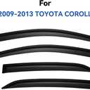 Window Visors Rain Guards for Toyota Corolla 2009-2013, Out-Channel Window Vent Wind Deflectors Visors Shades for 09-13 Corolla
