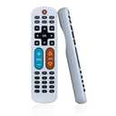 BigEZ OneTouch Big Button Universal TV Remote for Seniors, Easy to Use, Replacement Remote for Samsung, LG, Sony, Vizio, Roku TV, Streaming Players, Backlit Buttons, 2 Device, White, 84666