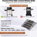 15" x 11-1/4" Cast Iron Cooking Grates - Replacement for Weber Spirit 200 Side-Control (E/S-210 20092012), Spirit 500, Genesis Silver A | Fits Weber 7522/7523/7521/65904/65905