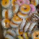 Macarrie 50 Pcs Donut Stress Balls Donut Party Favors Squeeze Fake Doughnut Slow Rising Toys Stress Relief Toy for Party Decoration Doughnut Theme Party Supplies, 6 Colors