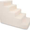 Best Pet Supplies Dog Stairs & Steps - Foam Steps for Small Dogs & Cats, Non-Slip Indoor Balanced Pet Step Support, Dog Ramp, No Assembly, Lambswool, 5-Step (22.5-inch Height)