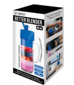 Better Blender Turbo Power USB Rechargeable 16 Oz