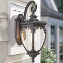 Outdoor Waterproof Wall Lights Fixtures,24.6 Inch Large Outside Sconces,Outdoor Wall Lantern Exterior Sconce Black,Vintage Outside Exterior Light For Patio Entryway Hallway. (Bulbs Not Included)