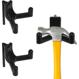 6pcs Shed Hooks for Rubbermaid Fasttrack, Plastic Multi Purpose Shed Organizer Accessories, Power Tool Hangers Holder Organization and Storage for Garage Hanging Shovel Rake Sports Equipment