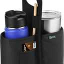 Beautyflier Drink Carrier with Handle for Delivery Reusable Insulated Coffee Cup Carrier Portable 2 Cup Holder with Handle Organizer Tote Bag for Hot & Cold Drinks