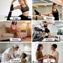 QHANSHIEE Pilates Socks with Grips for Women Non Slip Grippy Yoga Crew Grip Socks for Barre Hospital Sticky Slipper Socks