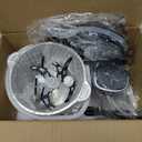 Ganiza Food Processor, 2-Speed Food Chopper Meat Grinder with 8 Cup Stainless Steel & 8 Cup Glass Bowls, Upgraded Button & Smart Overheat Protection Light - Includes Clean Brush, 2 Sets of Blades (Silver)