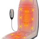 Heycool Vibration Back Massager with Heat, Massage Chair Pad with 10 Vibration Motors & 2 Heating Levels, Chair Massager for Recliner, Office Chair, Sofa, Heating Pad, Gifts for Mom Dad Woman Man (Beige)