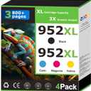 952XL Ink Cartridges Compatible for HP 952 Ink Cartridges Combo Pack Work with HP Printer OfficeJet Pro 8710 7740 8702 8715 8720 7720 8730 Printer Ink Black Color Cyan Magenta Yellow 952 Ink (4 Pack)