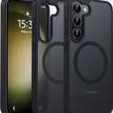 Oterkin Magnetic for Samsung Galaxy S23 Case Matte, S23 Phone Case Compatible with MagSafe Frosted Translucent Shockproof Anti-Scratch Slim Fit Case Military Grade Protection (Black)
