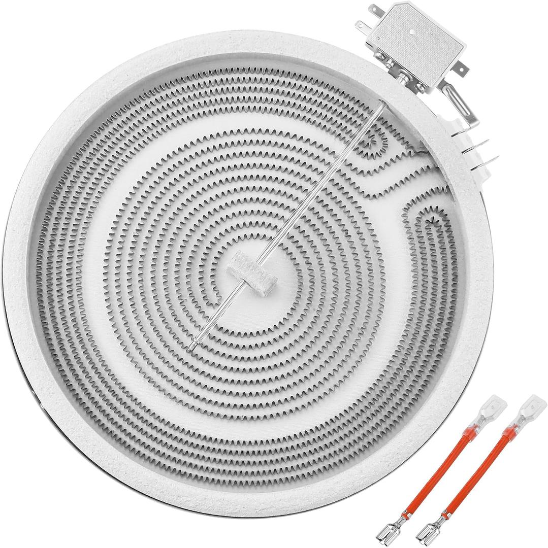 WB30T10133 WB30X24111 Radiant Dual Surface Element 9 inch Replacement for GE Glass Cooktop Burner, Element Radiant 9in Dual with Heating Element Wire Replace 4465256 AP5989975 PS11729126 by Fetechmate