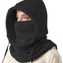 Balaclava Windproof Winter Face Mask Warm Fleece Ski Mask for Men and Women Cold Weather Motorcycle Bike Cycling Neck Warmer (One Size, Black)
