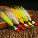 Shad Darts Crappie Jigs Head Bucktail Hair Jig for American Shad Crappie Bass Fishing Lures 1/16oz 1/8oz 1/32oz 1/4oz 25 Pack
