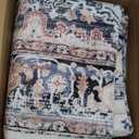 BESTSWEETIE 5x7 Area Rugs for Living Room Washable Non Slip Carpet Low Pile Soft Vintage Print Pattern Rug for Bedroom Dining Room Kitchen Entryway Indoor-Khaki/Beige/Purple/Black/Brick