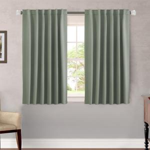 H.VERSAILTEX Blackout Curtains Thermal Insulated Window Treatment Panels Room Darkening Blackout Drapes for Living Room Back Tab/Rod Pocket Bedroom Draperies, 52 x 45 Inch, Light Sage, 2 Panels