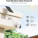SEHMUA Solar Security Cameras Wireless Outdoor with 500-Lumen Super-Bright LEDs Spotlights, 2K 360° View Outdoor Camera Wireless, Color Night Vision, PIR Motion Detection,2-Way Audio