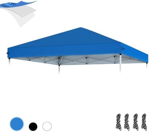10×10 Canopy Replacement Top, Pop Up Canopy Replacement Tent Cover for Straight Leg Frame, Waterproof Canopy Top Cover for Garden Patio Camping (Top Only)(Blue)