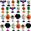 QINGQIU 24 Pack Halloween Mini Plush Toys Keychain Decorations Hanging Plush Ornaments for Kids Boys Girls Halloween Party Favors Halloween Treat Bags Gifts