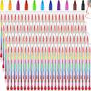 Teling 100 Pieces Colorful Stackable Buildable Crayons 11 Interchangeable Colors Pencils Party Favors DIY Mini Rainbow Crayons Pens Bulk for Painting Party Office Supplies