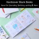 6 Pack Hardcover Blank Book,5x5 Inch Unlined Sketchbook Journal - 18 Sheets/36 Pages Each, Bulk Pack of White Hardcover Blank Books for Writing, Drawing Make Your Own Book, Multi-Purpose for Students & Adults