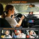 Itomoro Baby Car Mirror, View Infant in Rear Facing Seat with Wide Crystal Clear View,360 Rotation Plug and Play Easy Install baby car monitor 1080p