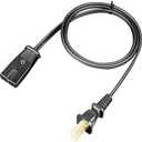 HASMX Percolator Power Cord for Farberware Percolator Coffee Maker Pot Model 138B 142A 142B 142NT, 2pin Cord Black 3ft Length (1-Pack)