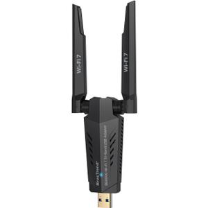BrosTrend BE6500 USB WiFi 7 Adapter, Tri-Band Long Range USB WiFi Adapter for Desktop PC Laptop, Wireless Dongle 6GHz + 5GHz + 2.4G, Ultra-Low Latency Wi-Fi Antenna PC Gaming for Windows 11/10, 4K-QAM