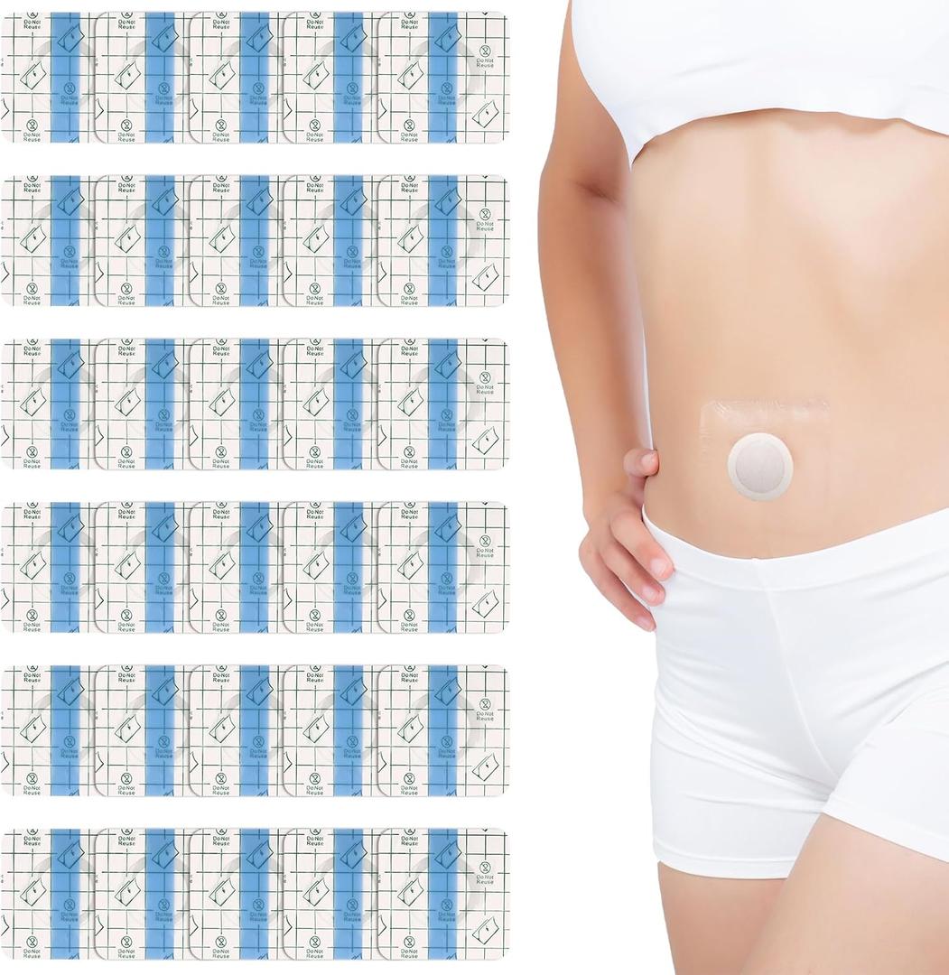 30pcs Castor Oil Pack Wrap, Mesh Disposable Castor Oil Patches Self-Adhesive Waterproof Highly Absorbent Organic Cotton Compress Patch Pads (Oil Not Included)