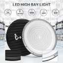 XYCN 6 Pack 200W UFO Led High Bay Light,IP66 Waterproof,120VAC,30500LM 5000K Daylight Commercial Bay Lighting,850W MH/HPS with Plug Area Lighting for Warehouse/Shop/Workshop/Barn/Gym/Factory