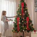 12 Pcs Large Velvet Christmas Bow 23.6x15.7 Inch Christmas Staircase Wreath Bows Rustic Crafts Gift Ribbon Bows Vintage Christmas Tree Topper Bows for Xmas Indoor Outdoor Decorations, Red