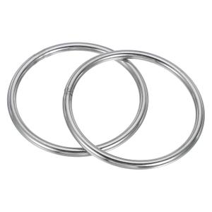 PATIKIL 3.5" Metal O Ring, 2 Pcs Heavy Duty 304 Stainless Steel O Rings Welded Round Rings for DIY Crafts Hardware Belt Dog Leash Macrame, 6x90mm